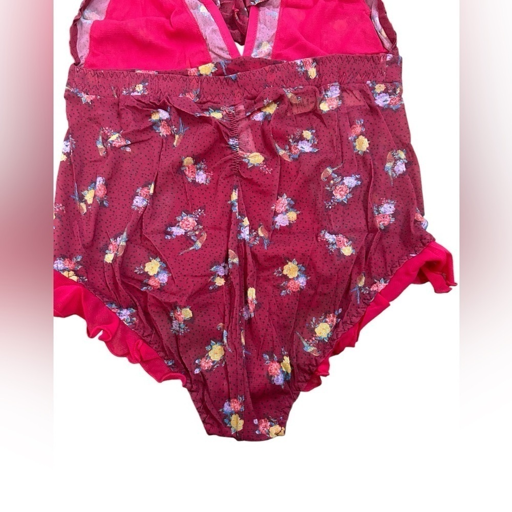 We are HAH Butterfly Printed Bodysuit in Cheap Perfume Wino Womens Sz Med NWT - Picture 8 of 13